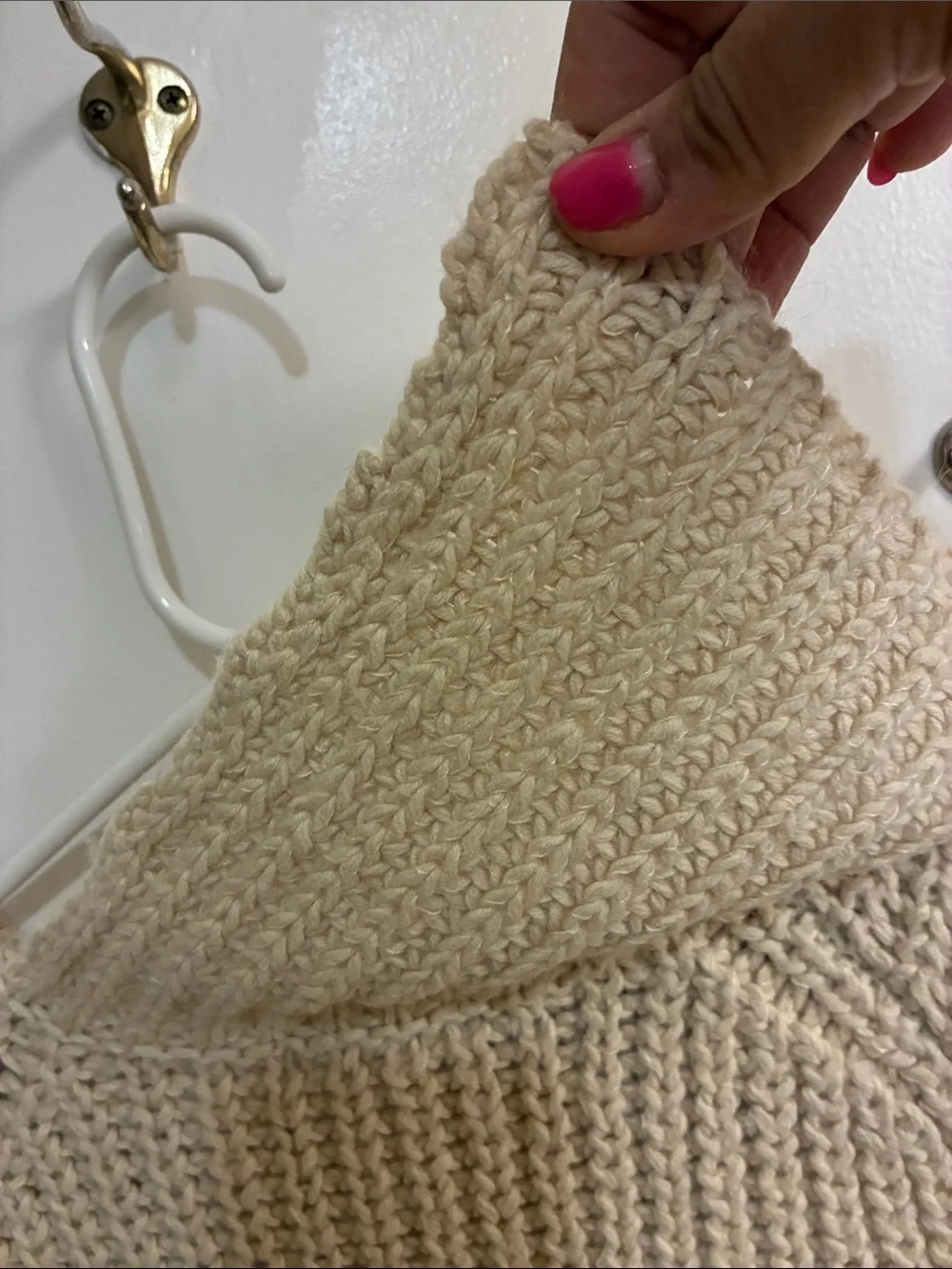 J. Crew Cream Sleeveless Chunky Knit Cowl Sweater Sz S-Wool Blend